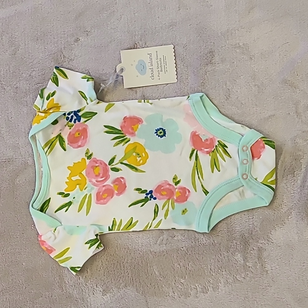 One Cloud Girls Floral Onsie 0-3 months